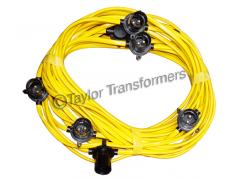 50M x 2M Space BC 25 Lamp Holders Festoon Cable